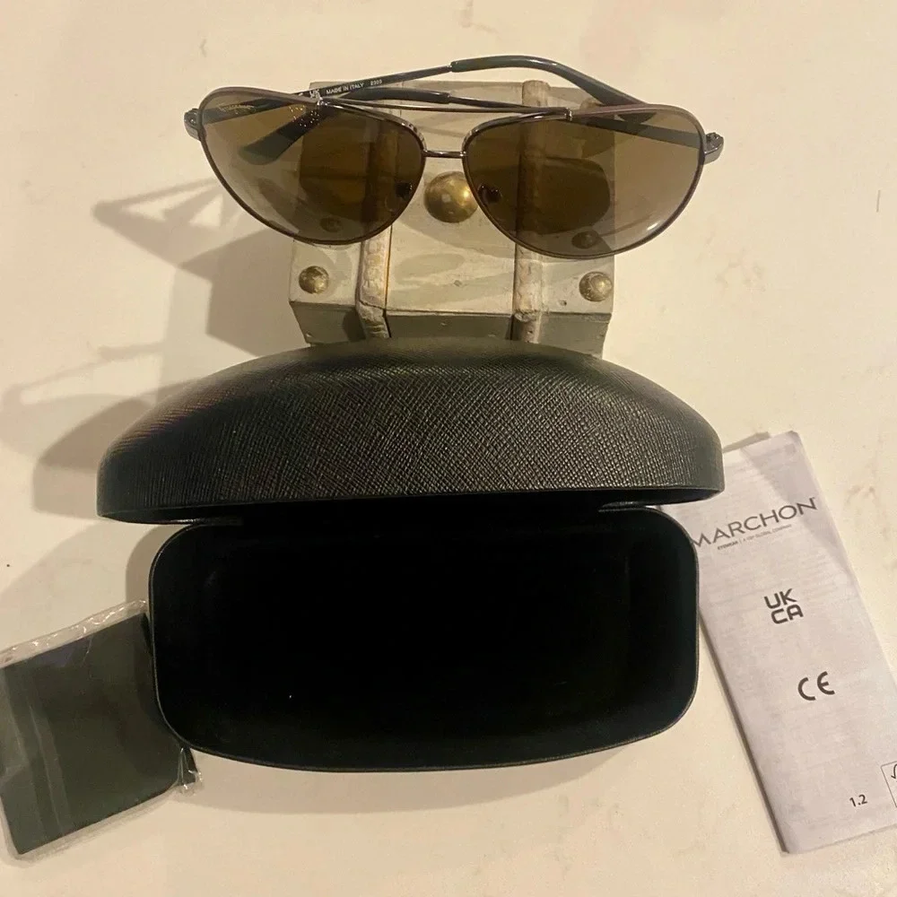 Salvatore Ferragamo Gradient Aviator Sunglasses - Retails $385 NEW AUTHENTIC